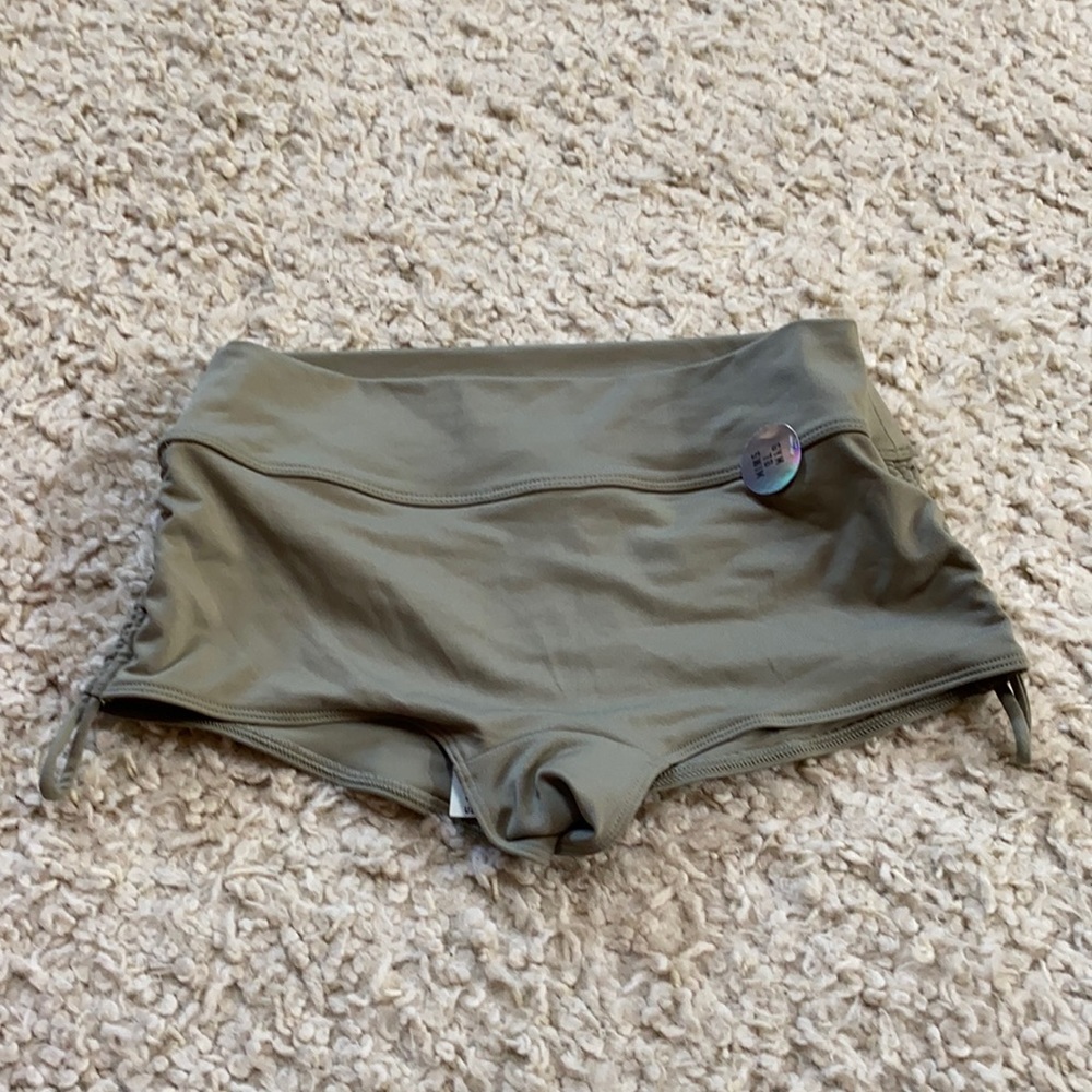 PINK sage green “gym to swim” shorts